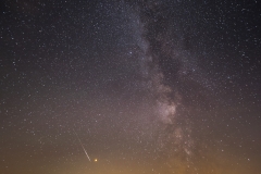 Milky Way, Peseids and Mars